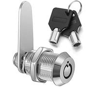 Litensh serrure à came tubulaire à filetage, serrure à cylindre verrou de sécurité pour barillet boîte aux lettres pour porte, tiroir, placard, boîte aux lettres avec clés identiques (1, 20mm)