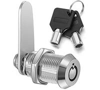 Litensh serrure à came tubulaire à filetage, serrure à cylindre verrou de sécurité pour barillet boîte aux lettres pour porte, tiroir, placard, boîte aux lettres avec clés identiques (1, 25mm)