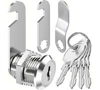 Litensh serrure boite aux lettres en avec clé identique, verrou de tiroir, d'armoire, armoire fermeture e placard, moraillon de verrouillage, serrure casier meuble barillet (25MM)