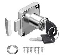 Litensh verrou à came de 22 mm, serrure boîte aux lettres verrou placard serrure d'armoire de sécurité avec clé différente serrures pour meubles, armoire, boîte aux lettres, tiroir, bureau, casier.