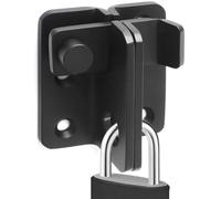 Litensh Verrou Porte Coulissante Serrure Volet Loquet Porte Verrou Portail à Bascule Boulon avec Vis pour Porte Fenêtre Placard et Jardin Acier Inoxydable (Noir, Left Open L)