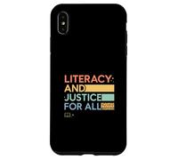 Literacy and Justice for All Teacher Librarian Graphic Coque pour iPhone XS Max