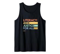 Literacy and Justice for All Teacher Librarian Graphic Débardeur