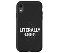 Literally Ligit Assortiment d'humour Sarcastique Cool Glitch EDM Coque pour iPhone XR