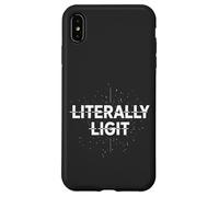 Literally Ligit Assortiment d'humour Sarcastique Cool Glitch EDM Coque pour iPhone XS Max