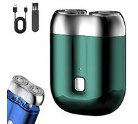 Literalous Shavers, 2025 New Upgrade Pocket Shaver USB Mini Shavers, Portable Dual Head Electric Design with USB Charging, Compact Shaver for Man Travel Home (Green)