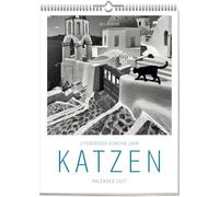 Literarischer Katzen-Kalender 2027 - Wochenkalender mit poetischen Zitaten & Schwarz-Weiß-Fotografie · Anmut auf Samtpfoten · Geschenkidee für Katzenfreunde & Ästhet:innen