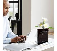 Literary Flower Vase - Acrylic Book-Themed Container, Stylish Bookshelf Decoration, Handcrafted Home Accent, Decorative Flower Holder | Study Room Ornament, Office Desk Display, Cultural Aesthetic