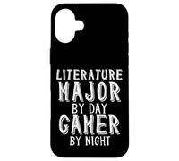 Literature Major by Day Gamer by Night English Classic Lit Coque pour iPhone 16 Plus