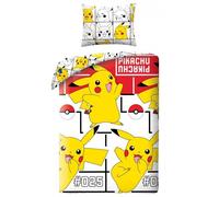 Literie en coton 140x200 Taie d'oreiller jaune Pokémon 70x90 Enfants 12 Halantex