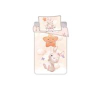 Jerry Fabrics – Parure de lit réversible bébé Bunny Star Baby – 100 x 135 cm, 40 x 60 cm