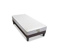 LITERIE - Ensemble AMBOISE 90x200 cm - Matelas Mémoire de forme + Sommier Bois