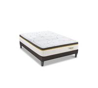 LITERIE - Ensemble BELLECOUR 3.0 90x200 cm - Matelas Ressorts ensachés + Sommier Bois