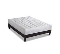 BELLECOUR LITERIE - Ensemble CHÂTELET 140x190 cm - Matelas Mémoire de forme + Sommier Bois G