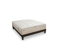 LITERIE - Ensemble EMPEREUR 160x200 cm - Matelas Mémoire de forme + Sommier Bois - Ferme