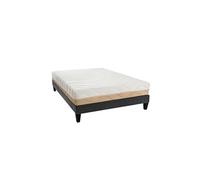 LITERIE - Ensemble LEMAN 140x200 cm - Matelas Mousse hypersoft + Sommier Bois