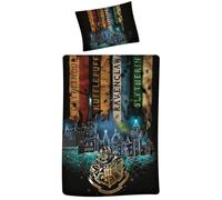 Literie - Harry Potter - Les Reliques de la Mort - 140x200 cm - 100% coton - Multicolore
