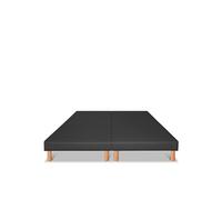 BELLECOUR LITERIE - Jeu de 2 sommiers tapissiers CAPUCINE 2x90x200 cm - Epaisseur 13 cm - Gris anthracite (pieds inclus) Gris