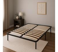 JULIE - Solide et Confortable Sommier Cadre a lattes + Pieds 140x190 x 29 cm en Metal - Montage Rapide et Facile - epaisseur du Metal +/- 1,2 mm 2 x