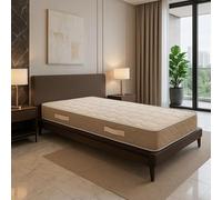 Literie Julien Matelas Face de Contact Latex 90x200 x 23 cm Très Ferme + Oreiller Visco - Tissu 100% Coton - 7 Zones de Confort - Très Respirant