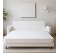 Literie Julien Matelas Ferme pour Tous BZ 140x190 x 10 cm - Mousse Haute densite 34 kg/m3 - Dim Assise 60 cm - 5 Zones de Confort - Haute Resilience -