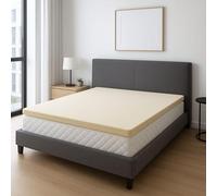 Literie Julien Surmatelas Anatomique Confort Mémoire de Forme 120x190 x 4,5 cm + Alèse Déhoussable Entretien Facile - à