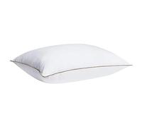 Literie Lit Oreillers en Duvet De Plumes pour Dormir Oreillers en Plumes d'oie Naturelles avec Housse Respirante Etanche Oreillers De Luxe pour Hôtel Standard 20 Pouces Housse D (White, One Size)