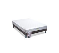LITERIE - Pack AMBOISE 90x200 cm - Matelas Mémoire de forme + Sommier Bois + Protège matelas anti punaise