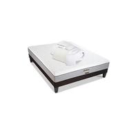 LITERIE - Pack Prêt à dormir AMBOISE 160x200 cm - Matelas Mémoire de forme + Sommier + Accessoires