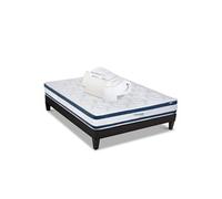 BELLECOUR LITERIE - Pack Prêt à dormir CHENONCEAU 140x200 cm - Matelas Mémoire de forme + Sommier + Accessoires