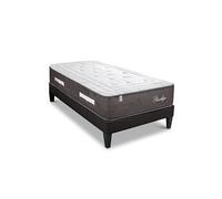BELLECOUR LITERIE - Pack PRIVILEGE 90x200 cm - Matelas Ressorts ensachés + Sommier Bois + Protège matelas anti punaise