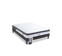 BELLECOUR LITERIE - Pack TIVOLI 140x190 cm - Matelas Mémoire de forme + Sommier Bois + Protège matelas anti punaise G