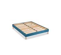 BELLECOUR LITERIE - Sommier à lattes en bois LUMIERE 140x190 cm - Coloris Turquoise - Livré en kit Turquoise G