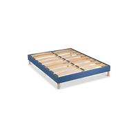 LITERIE - Sommier à lattes en bois LUMIERE 180x200 cm - Coloris Bleu marine - Livré en kit