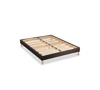 LITERIE - Sommier à lattes en bois LUMIERE 90x190 cm - Coloris Marron - Livré en kit