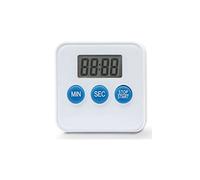 Litgas Digital minuterie de Cuisine, Plastique, Blanc, 6 x 6 x 1.7 cm