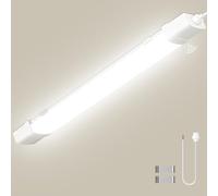 Litglobe Neon LED 90cm avec Detecteur Mouvement,30W 3000LM Tube Sensor Lampe,4500K Blanc Neutre Reglette LED,IP65 Étanche Plafonnier Tube pour Garage Couloir Balcon Escalier