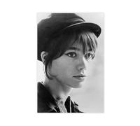 LITGY Poster sur toile de la chanteuse et actrice française, Françoise Hardy, sans cadre, 30 x 45 cm