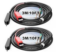 lithbase Lot de 2 câbles d'alimentation pour moulinet de pêche électrique de 3 m, câble d'alimentation de batterie à bobine pour Daiwa Tanacom 1000 750 500, Seaborg 500MJ, Leobritz, Shimano