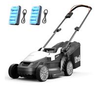 Litheli 40V Tondeuse à Gazon sans Fil 33cm, Deux Batteries 2X 4,0Ah, Moteur Brushless, Hauteur Réglable 25-65mm, Bac 30L, Tondeuse à Gazon Batterie pour Pelouses jusqu'à 200m²