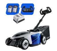 Litheli Easysurge Tondeuse à Gazon sans Fil 43cm, 2X 20V Batteries 4.0Ah, Autotractée (2,2-4,7 km/h), Bac 50L, 25-75 mm Hauteur Réglable, pour Pelouses jusqu'à 500m²