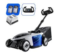 Litheli Easysurge Tondeuse à Gazon sans Fil 43cm, Autopropulsée (2,2-4,7 km/h), Bac 50L, 25-75 mm Hauteur Réglable, Tondeuse à Gazon Batterie avec 2X 20V Batteries 4.0Ah