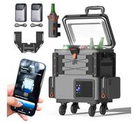 LiTHELi FrozenPack Wild Réfrigérateur de voiture 12 V et glacière électrique portable avec porte-gobelet et dessus de table, 20 L/21 QT avec 2 piles U20, design sac à dos, congélateur de voyage de -4