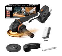 Litheli Meuleuse d'angle sans fil 125 mm, Disqueuse sans fil avec Batterie 20V 4,0Ah, Moteur sans Balais, 2500-8500 RPM, pour Couper, Meuler, Polir et Affûter, Bricoleur, Meuleuse