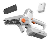 Litheli Mini Akku-Kettensäge 20 V - 15 cm Schwert, 10 000 mAh Akku, Werkzeuglose Kettenspannung, Doppel-Sicherheitsverriegelung, Leicht & Kraftvoll für Garten, Äste & Holzschnitt