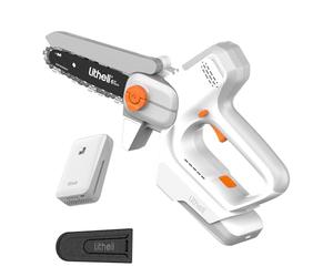 Litheli Mini Tronçonneuse à Batterie 10000 mAh, 20V, 6 Pouces Tronconneuse Electrique Sans Fil, Tension de Chaîne Réglable, Verrouillage Sécurité, Élagueuse, Petite Tronçonneuse pour Bois et Branches