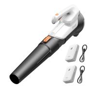 Litheli Souffleur à feuilles sans fil avec turbocompresseur 137 km/h, débit d'air 604 m³/h, avec 2 batteries de 2,0 Ah, convient pour l'entretien du jardin, l'entretien de la pelouse et le déneigement