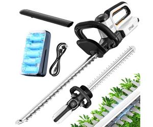 Litheli Taille Haie 20V, Hedge Trimmer de 560 mm pour la Coupe, la Taille et l'élagage des arbustes, Taille-buissons sans Fil de 20 mm avec 1 Batterie de 10 000 mAh.