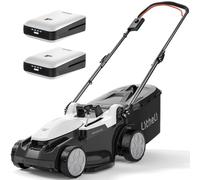Litheli Tondeuse à Gazon sans Fil 37cm, 2X 20V Batteries 4.0Ah, Moteur sans balais, Hauteur Réglable 25-75mm, Bac 40L, Tondeuse à Gazon Batterie pour Pelouses jusqu'à 300m²