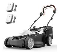 Litheli Tondeuse à Gazon sans Fil Autoportée 43cm, 2X 20V Batteries 4.0Ah, Hauteur Réglable 25-75mm, Bac 40L, Tondeuse à Gazon Batterie avec 2X 20V Batteries 4.0Ah
